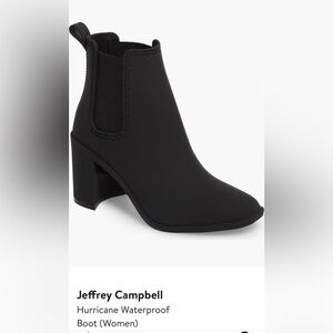 Jeffrey Campbell Black Heeled Rain Boots